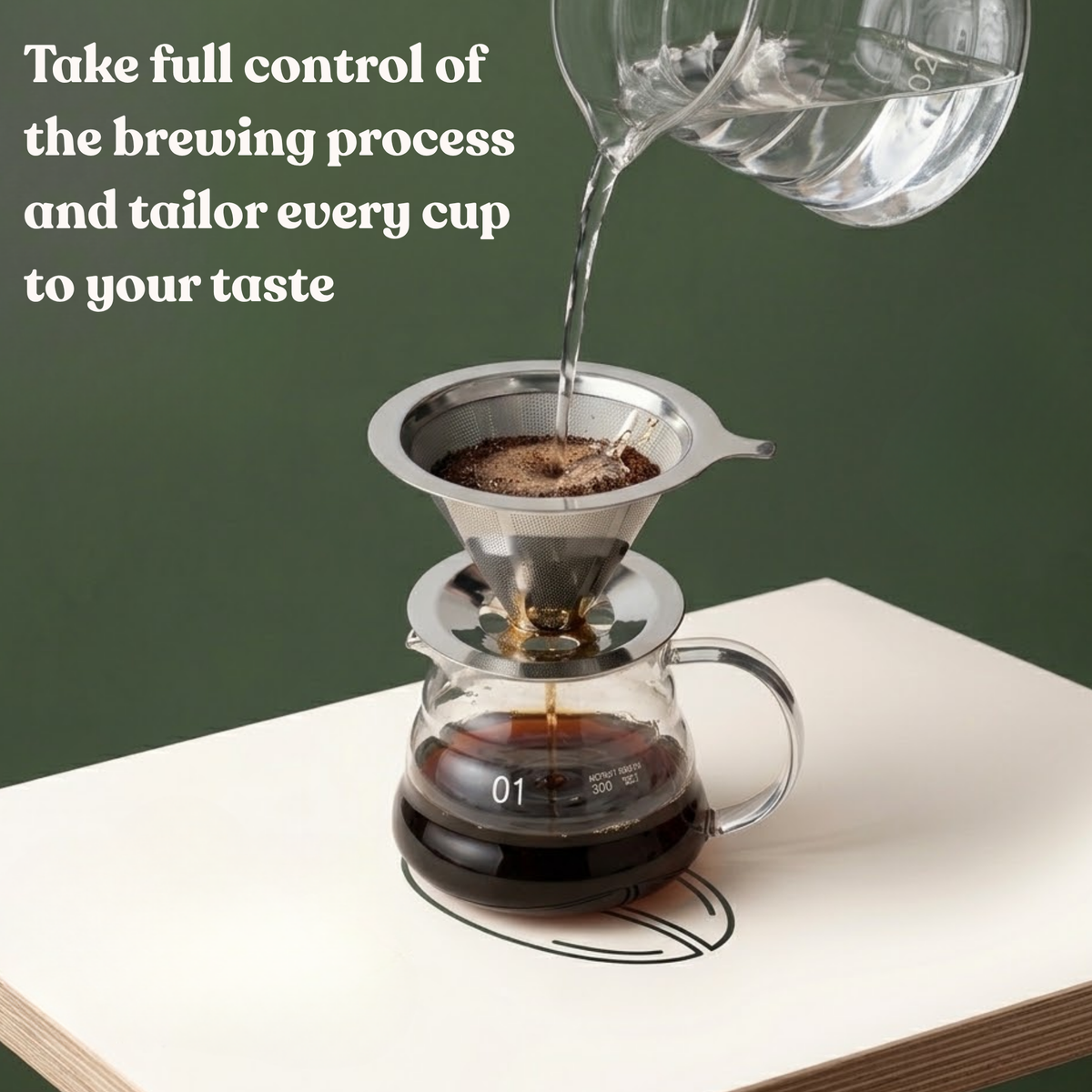 Pour-over coffee dripper set
