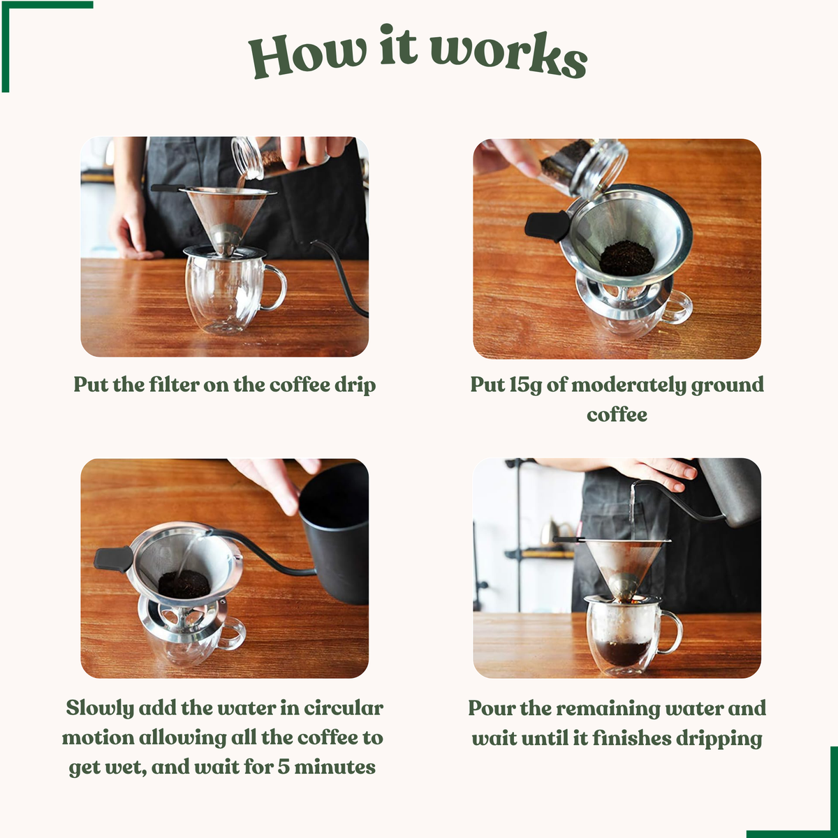 Pour-over coffee dripper set