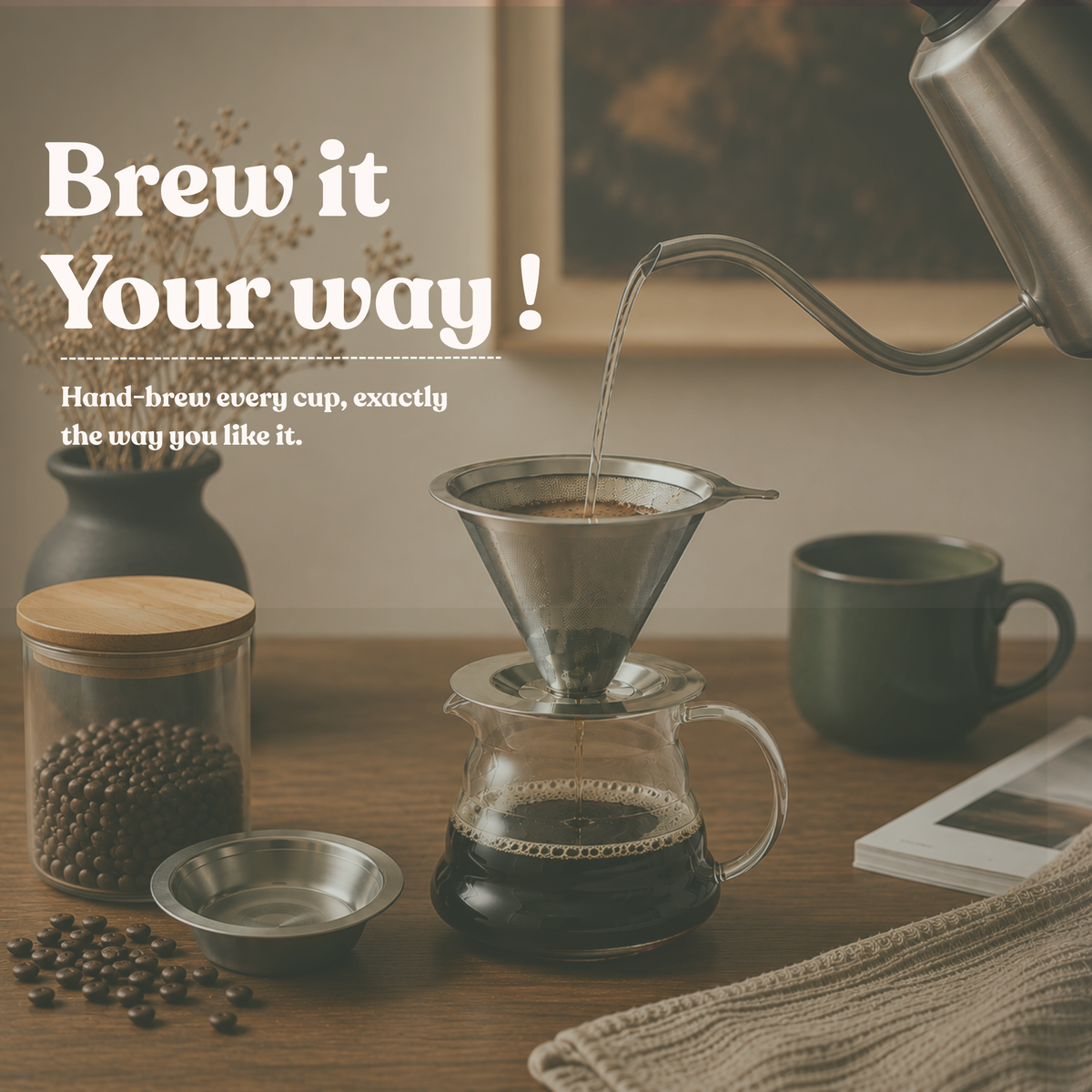 Pour-over coffee dripper set