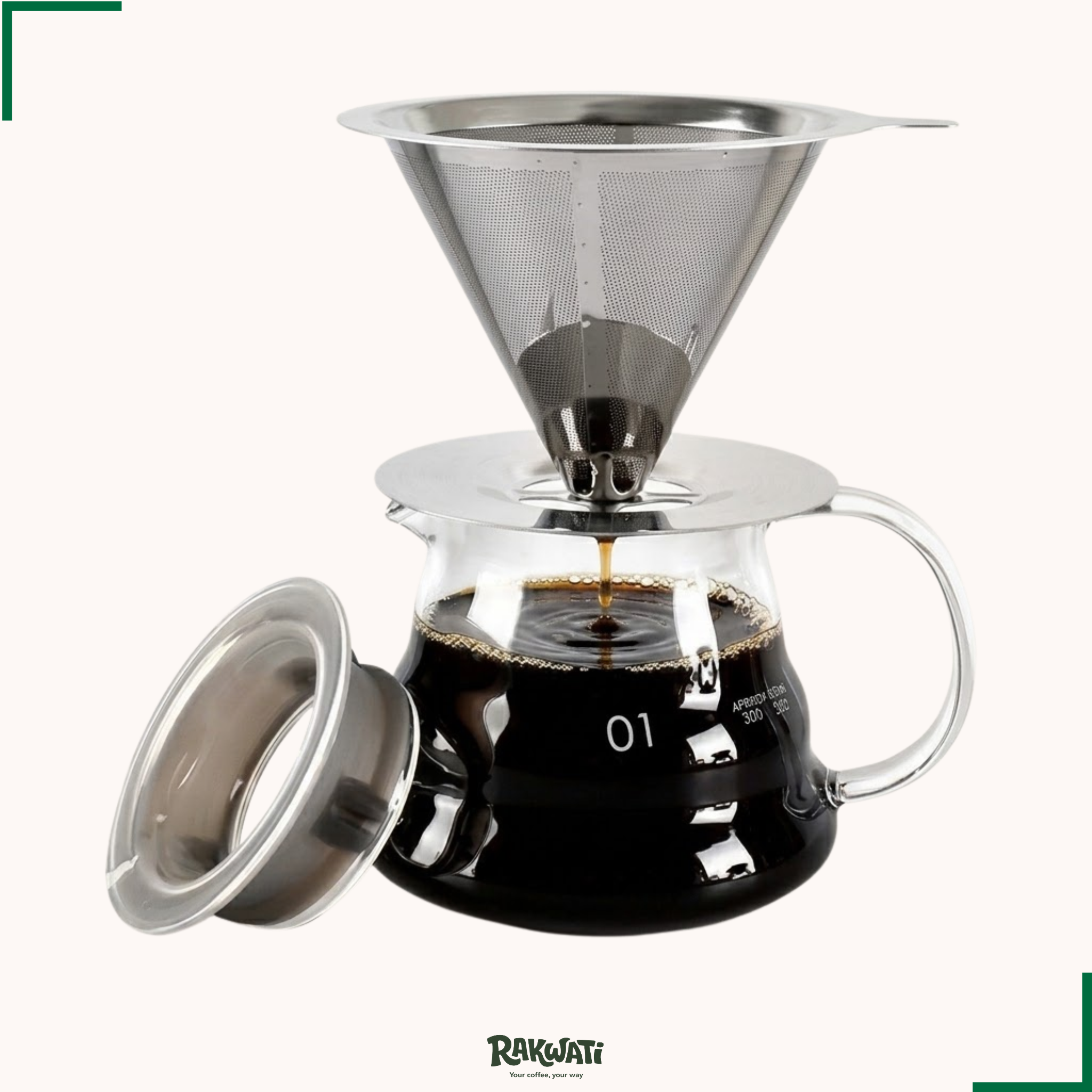 Pour-over coffee dripper set