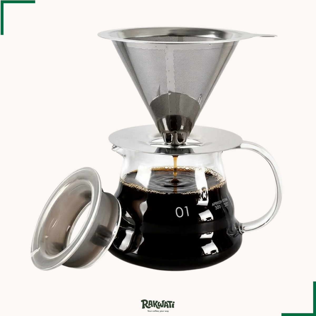 Pour-over coffee dripper set