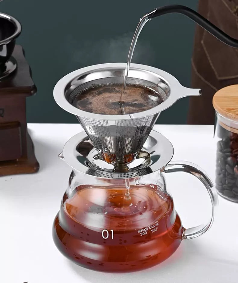 Pour-over coffee dripper set